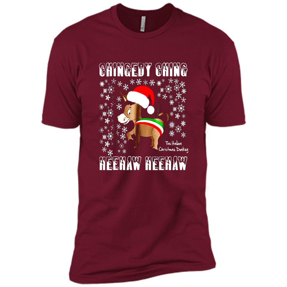 Amazing Dominick The Christmas Donkey-Italian Christmas Donkey - Premium Short Sleeve T-Shirt