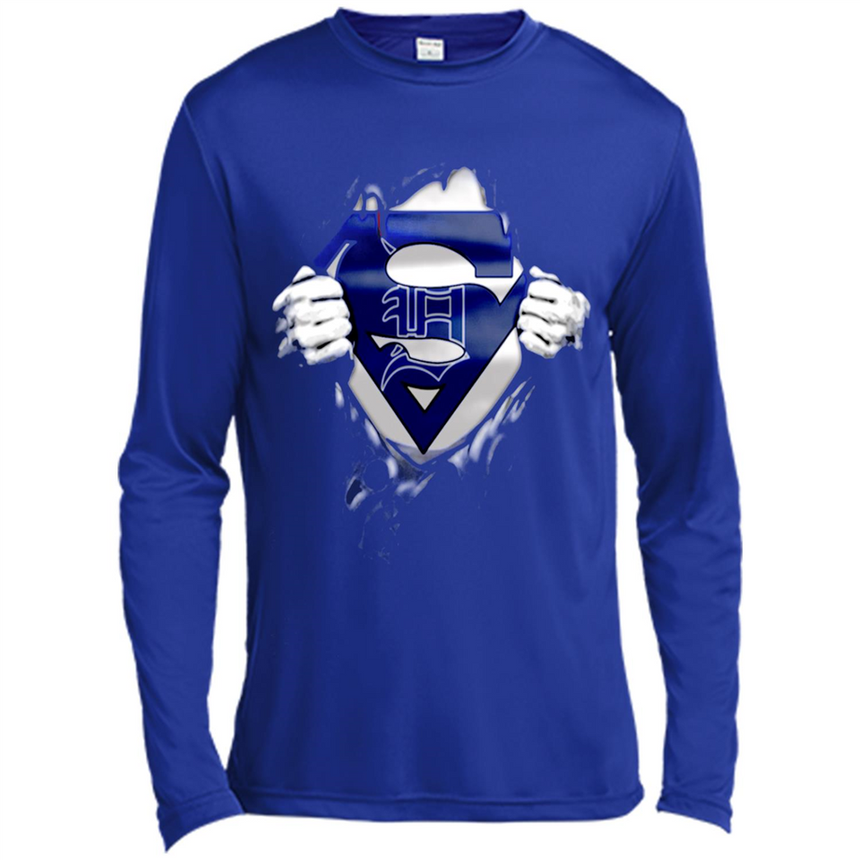 Detroit Tigers And Superman Fans - Canvas Long Sleeve T-Shirt