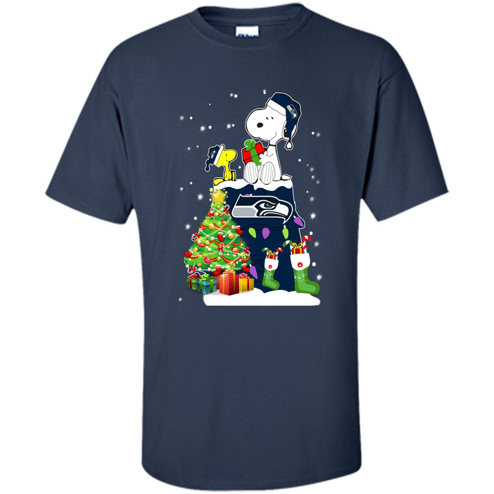 SEATTLE SEAHAWKS SNOOPY & WOODSTOCK CHRISTMAS