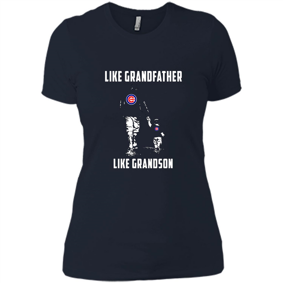 Chicago Cubs GrandFather Like GrandSon - Ladies' Boyfriend T-Shirt