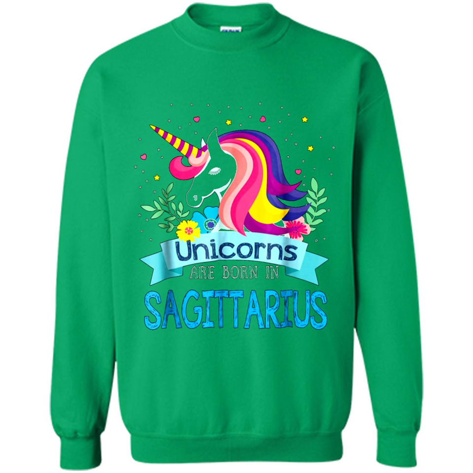 Unicorns are born in Sagittarius Birthday Rainbow Custom Ultra Cotton