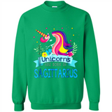 Unicorns are born in Sagittarius Birthday Rainbow Custom Ultra Cotton