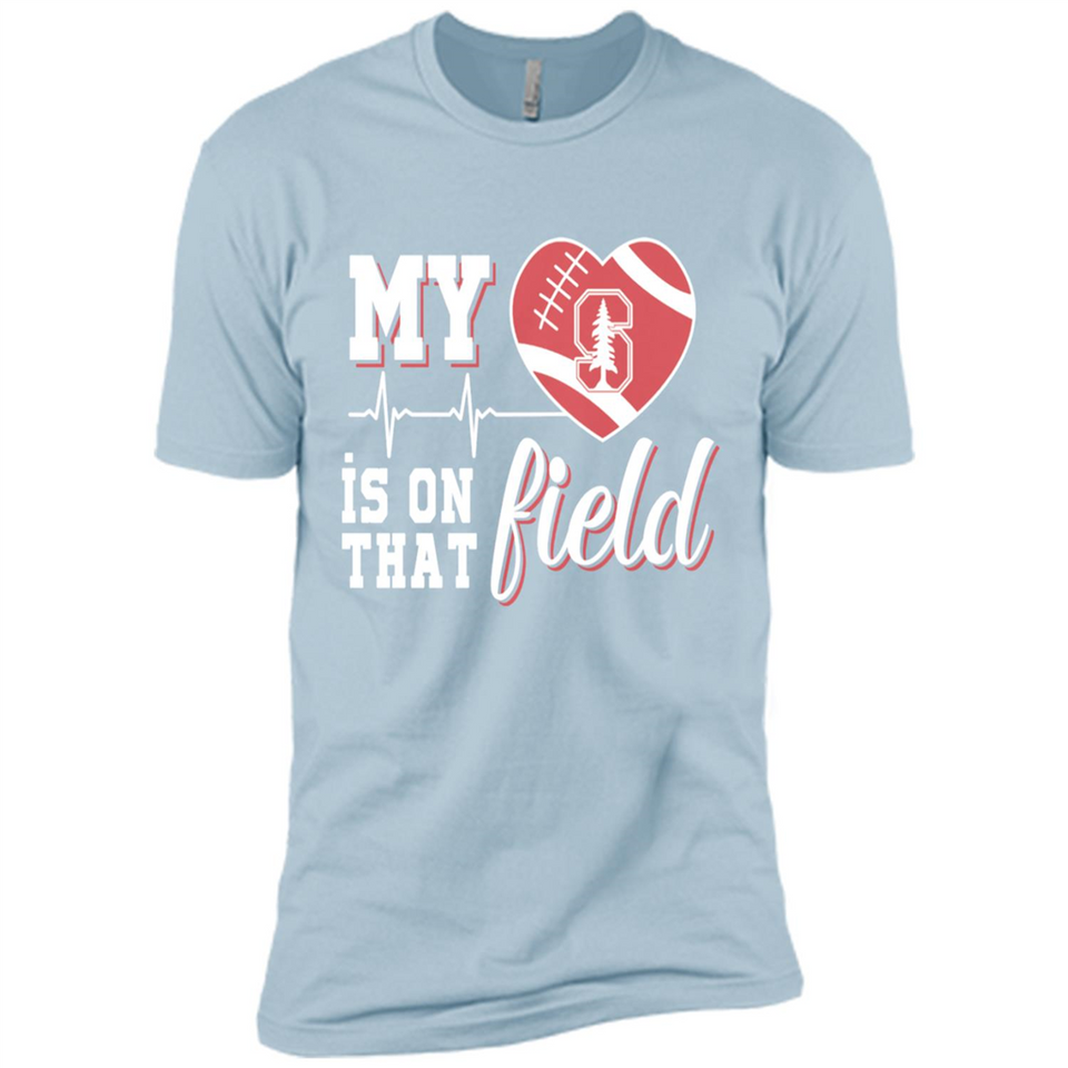 Stanford Cardinal Football My Heart is on that Field - Premium Short Sleeve T-Shirt