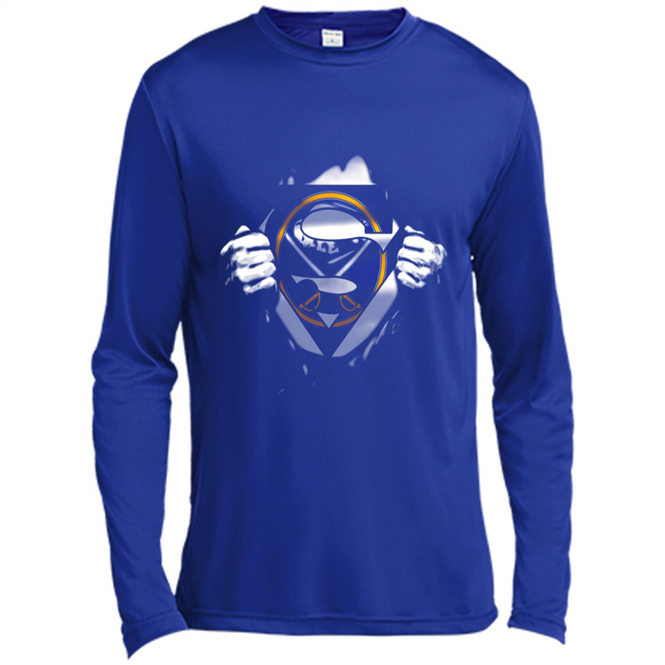 Buffalo Sabres And Superman Fans - Canvas Long Sleeve T-Shirt