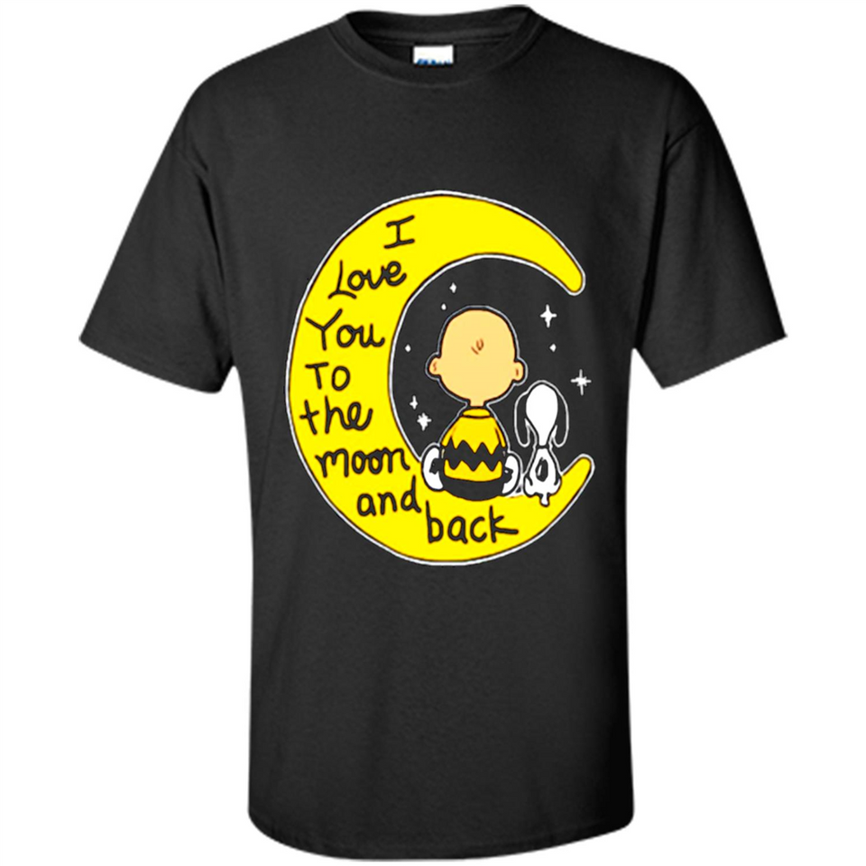 I LOVE YOU TO THE MOON AND BLACK CHARLIE BROWN AND SNOOPY