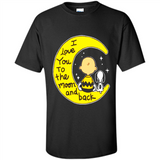 I LOVE YOU TO THE MOON AND BLACK CHARLIE BROWN AND SNOOPY