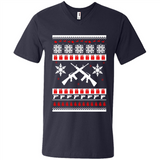 Rifle I Want Rifle Guns For Christmas ugly - Men's V-Neck