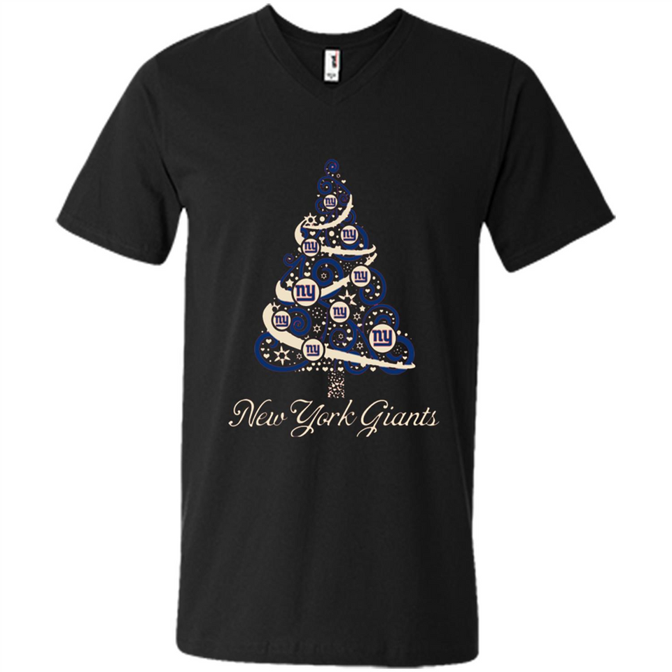 New York Giants NFL Football Team Logo Christmas Tree T-Shirt - Men's V-Neck