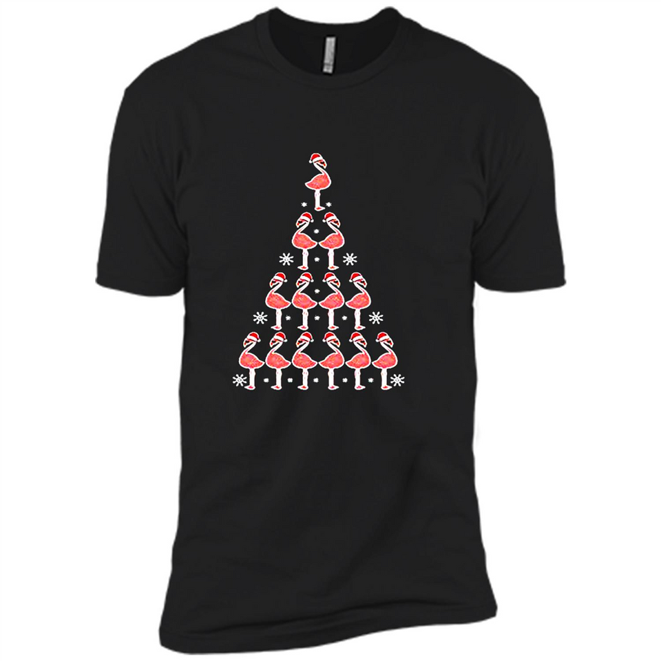 Flamingo Christmas Tree Flamingo - Premium Short Sleeve T-Shirt