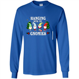 Christmas Garden Gnome Hanging With My Gnomies - Long Sleeve T-Shirt