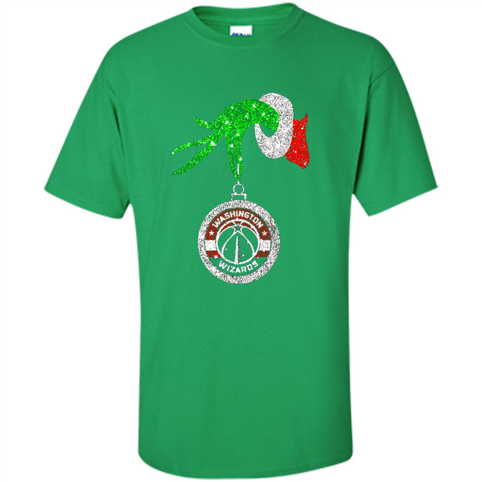Funny Washington Wizards Glitter Grinch Monogram Ornament Christmas - Shirt