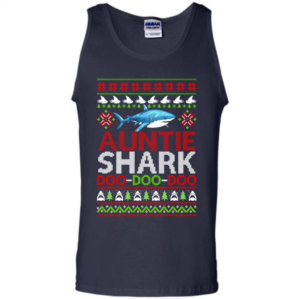 Auntie shark Doo Doo Doo Christmas - Tank Top
