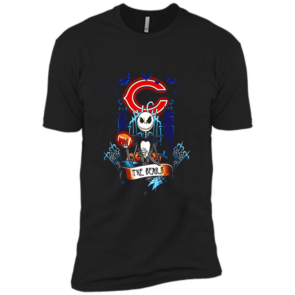 Chicago Bears Halloween The Nightmare Before Christmas - Premium Short Sleeve T-Shirt
