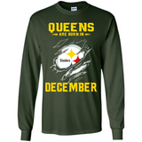 Queens Are Born In December - Pittsburgh Steelers Football - Long Sleeve T-Shirt