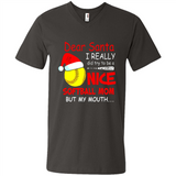 Dear Santa I Really Did Try To Be A Nice Softball Mom T-Shirt - Men's V-Neck