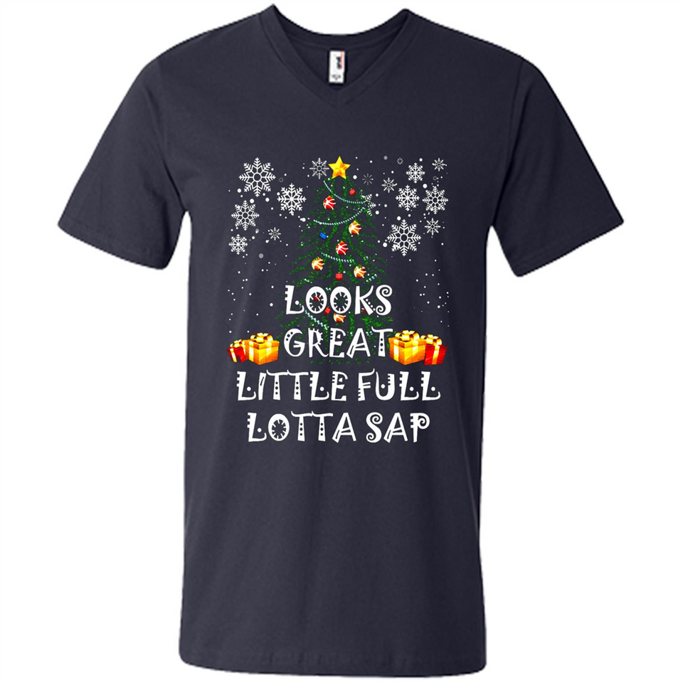 Looks Great Little Full Lotta Sap Funny Christmas Tree Mug PINGPONG - Men's V-Neck