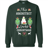 This Architect Loves Christmas Tree Shirt with Snowman