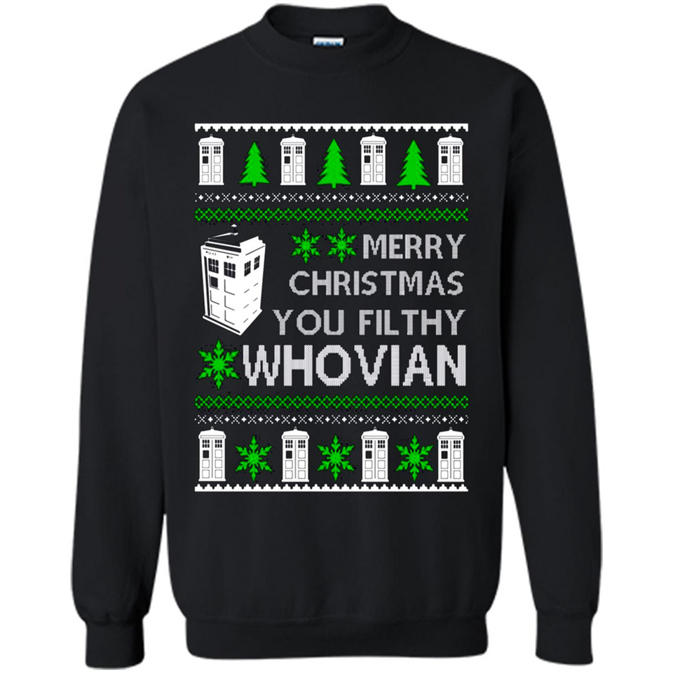 Merry Christmas You Filthy Whovian ugly sweater PINGPONG