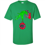 GRINCH HAND HOLDING FLORIDA GATORS GLITTER CHRISTMAS PINGPONG