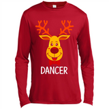 Dancer Santa Claus Funny Xmas Holiday T-Shirt - Canvas Long Sleeve T-Shirt
