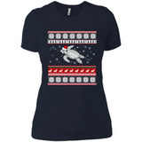 Sea Turtle Ugly Christmas T-Shirt - Ladies' Boyfriend T-Shirt
