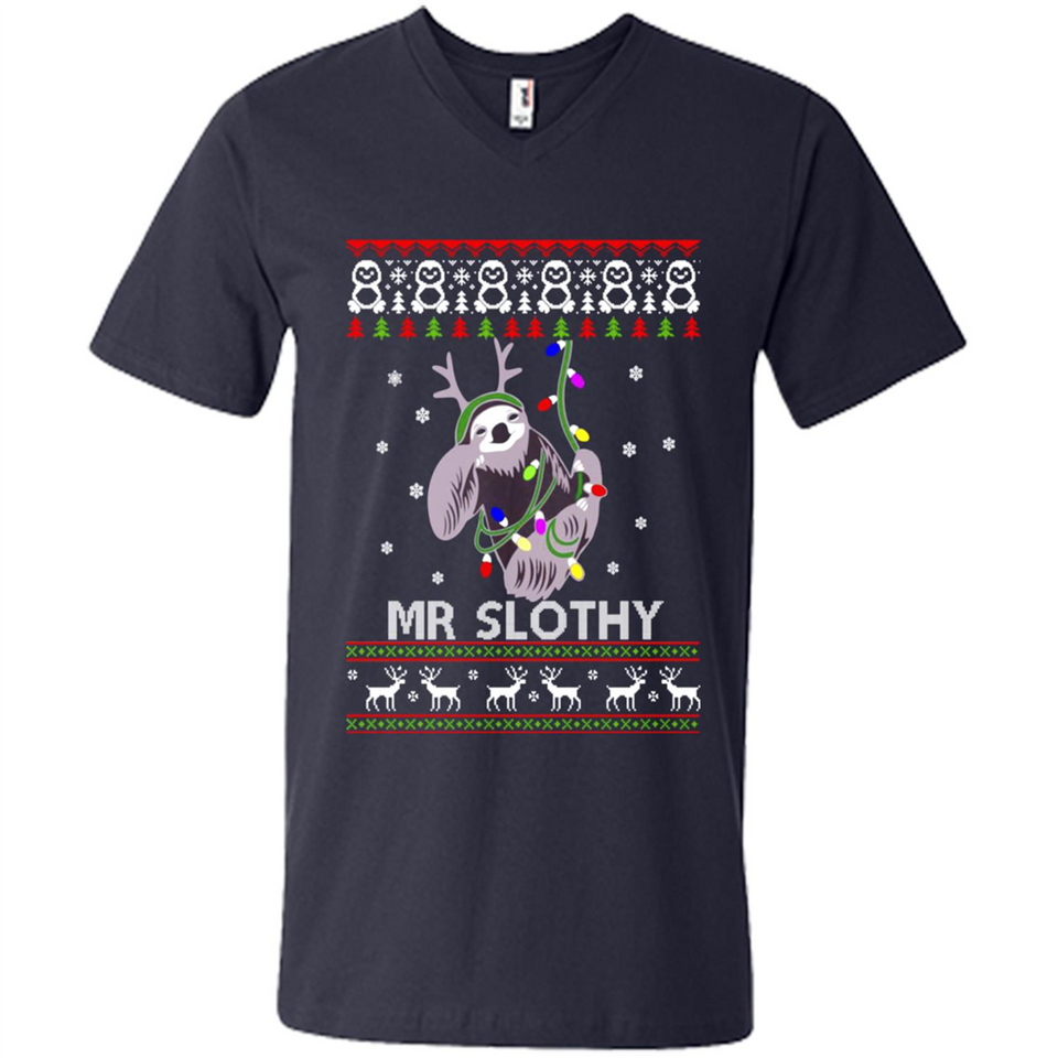 Mr Slothy Christma - Men's V-Neck