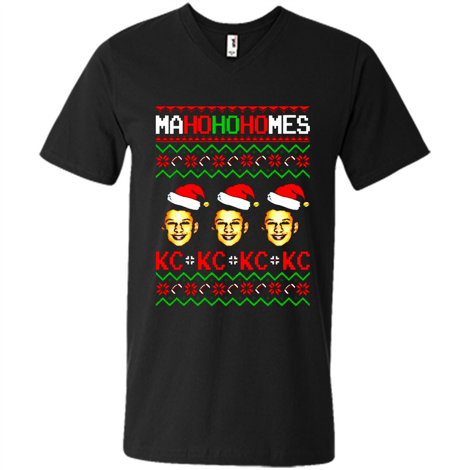 Patrick Mahomes Ma Ho Ho Homes Christmas sweatshirt PINGPONG - Men's V-Neck