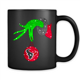 GRINCH HAND HOLDING HOUSTON TEXANS GLITTER CHRISTMAS PINGPONG