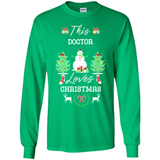 This Doctor Loves Christmas Tree Shirt with Snowman