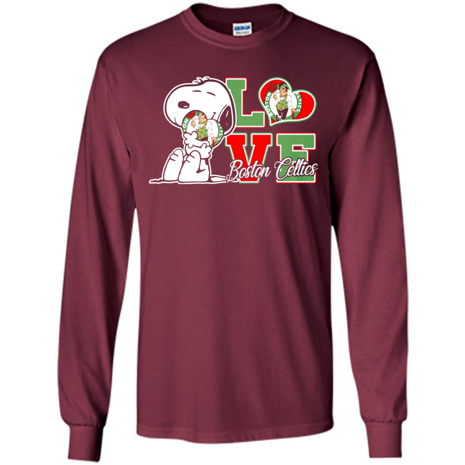 Snoopy loves NBA Boston Celtics - Long Sleeve T-Shirt