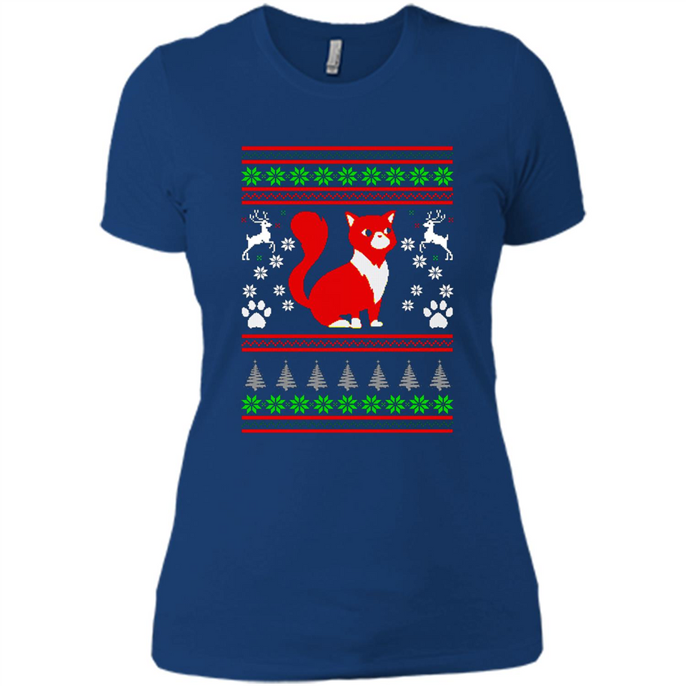 Christmas Ugly Sweater CUTE CATS UGLY CHRISTMAS SWEATERS - Ladies' Boyfriend T-Shirt