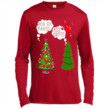 Fir Loves Christmas Tree Funny Undecorated Joke - Canvas Long Sleeve T-Shirt