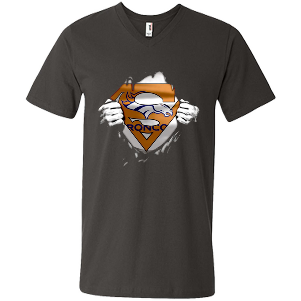 Denver Broncos And Superman Fans - Men's V-Neck