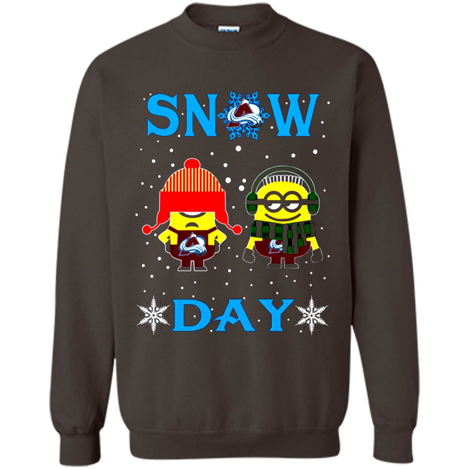 Snow Day Shirt For Colorado Avalanche Vs Minion Fans pingpong