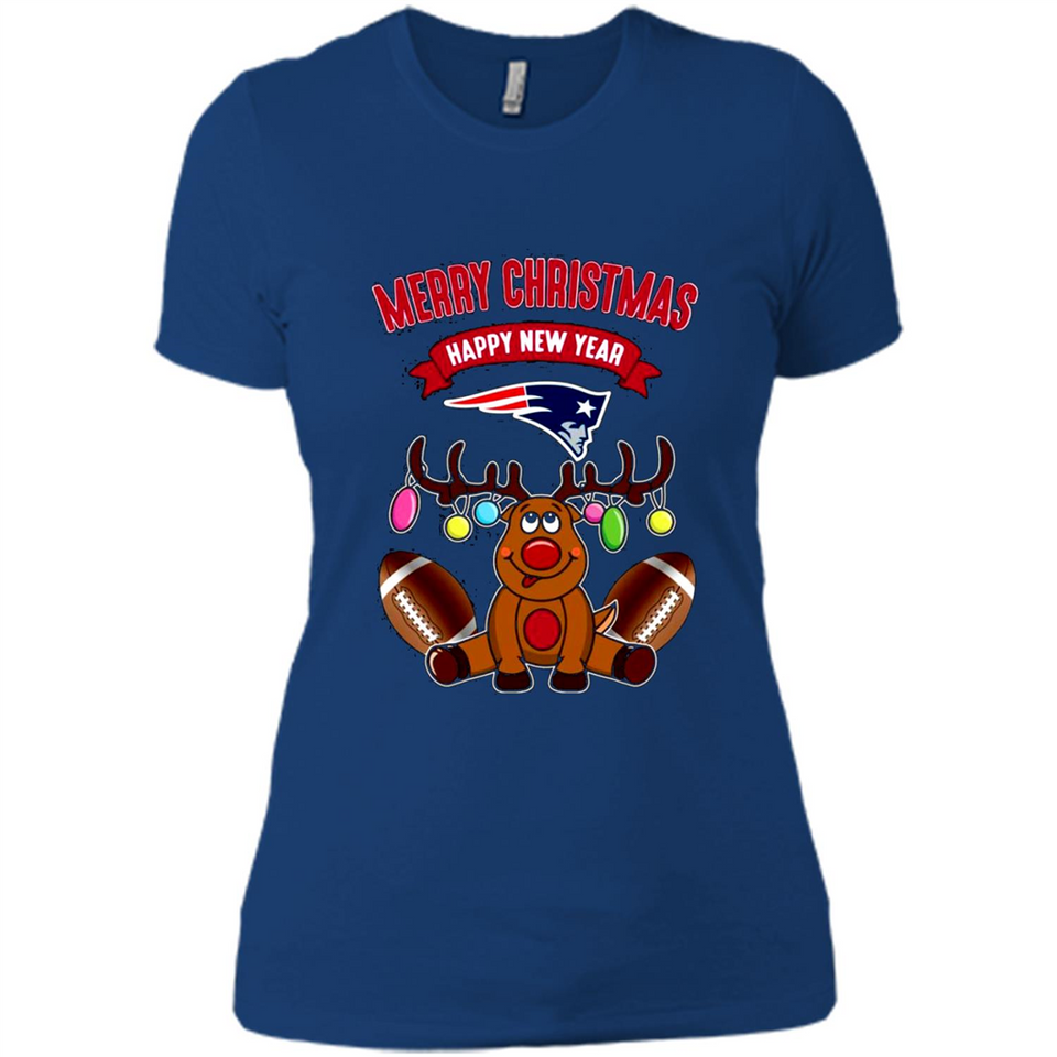 New England Patriots NFL Reindeer Funny Merry Christmas And Happy New Year