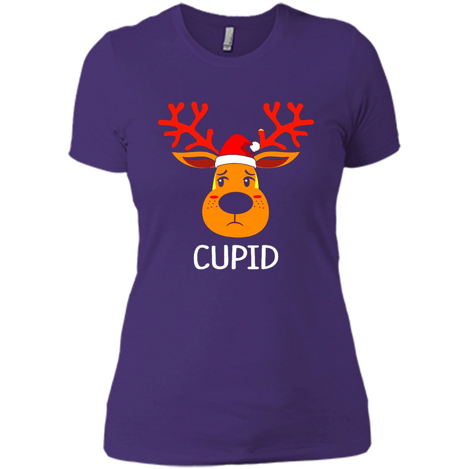 Cupid Santa Claus Funny Xmas Holiday T-Shirt - Ladies' Boyfriend T-Shirt