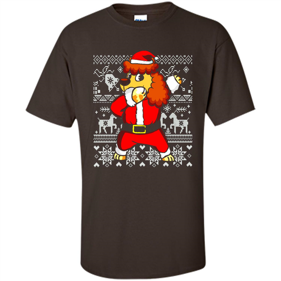 Dabbing Poodle Santa Christmas Holiday Sweatshirt - Shirt