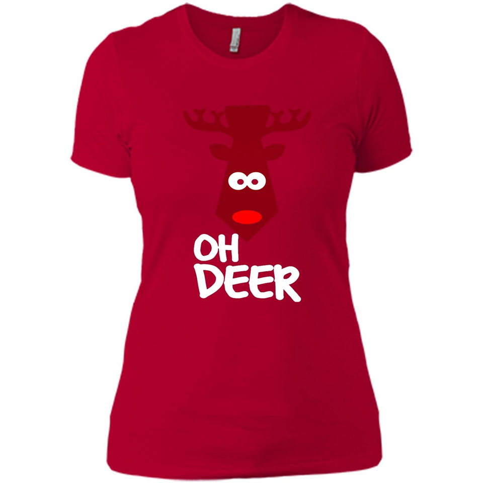 Oh Deer Christmas Reindeer Black mugs PINGPONG - Ladies' Boyfriend T-Shirt