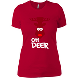 Oh Deer Christmas Reindeer Black mugs PINGPONG - Ladies' Boyfriend T-Shirt