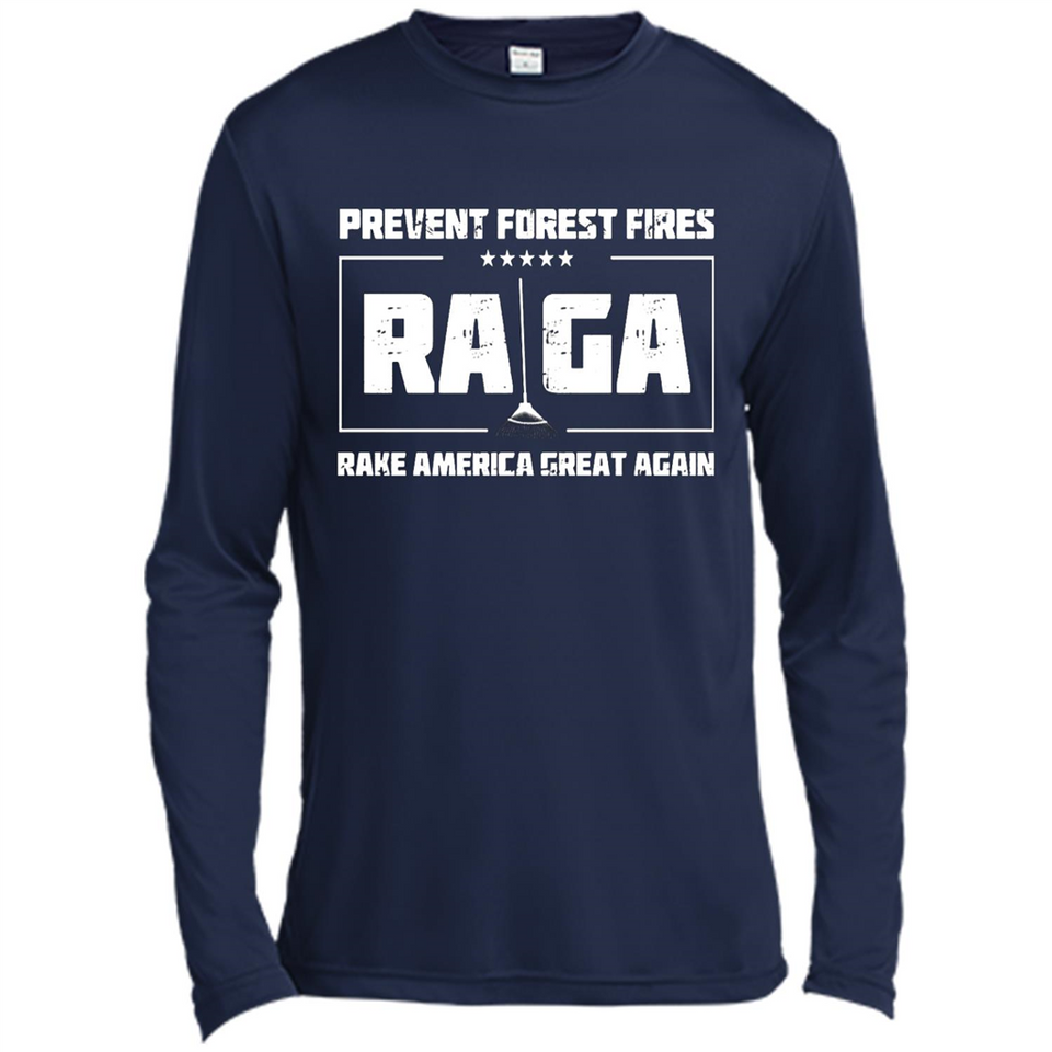 Prevent Forest Fires Rake America Great Again Shirt PINGPONG - Canvas Long Sleeve T-Shirt