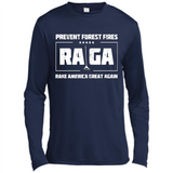 Prevent Forest Fires Rake America Great Again Shirt PINGPONG - Canvas Long Sleeve T-Shirt