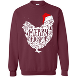 Chicken Christmas T Shirt Merry Chickmas Santa Claus Gifts - Sweatshirt