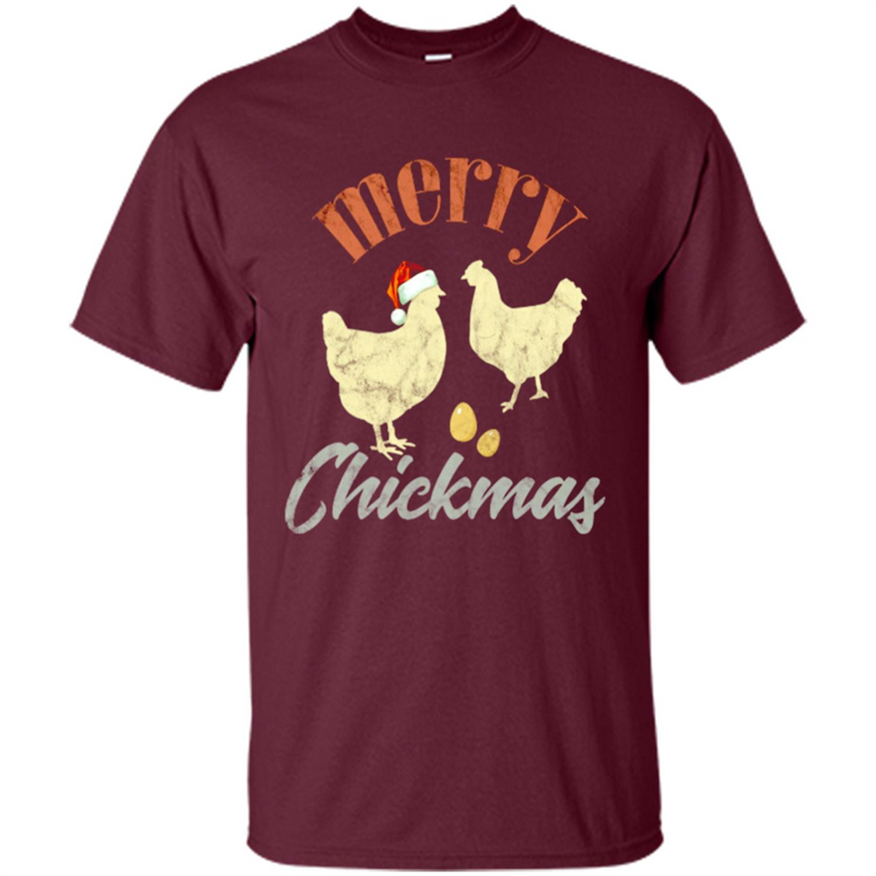 Christmas Chicken Vintage Shirt Funny Santa Hen Farmer Lover - Shirt