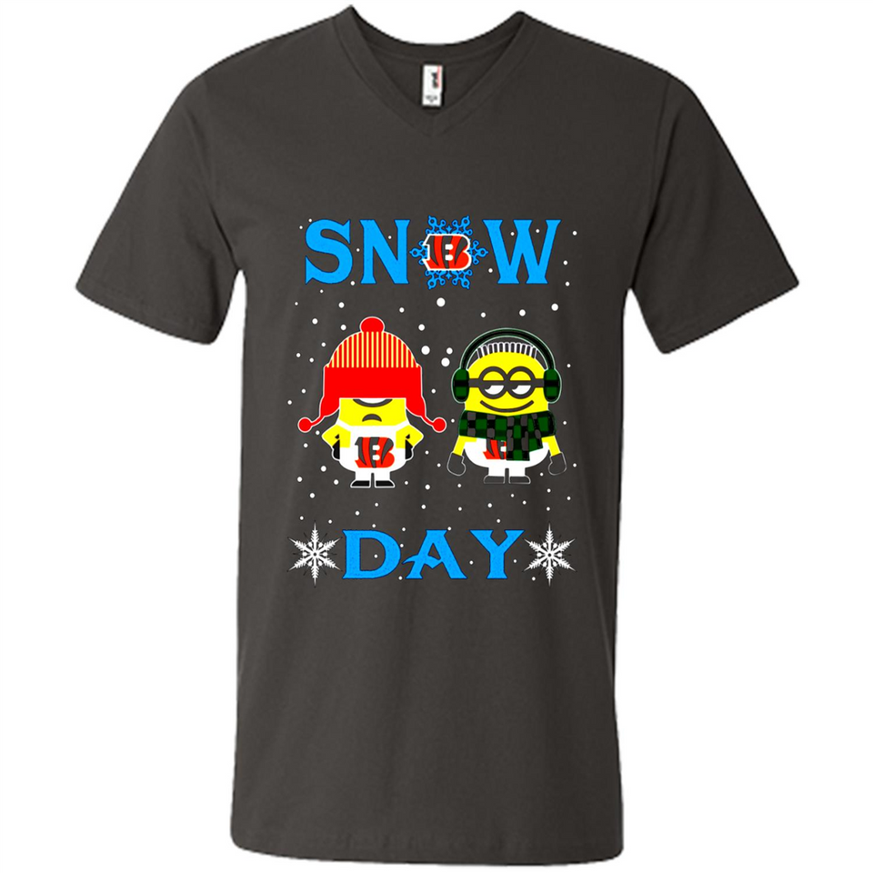 Snow Day Shirt For Cincinnati Bengals Vs Minion Fans pingpong