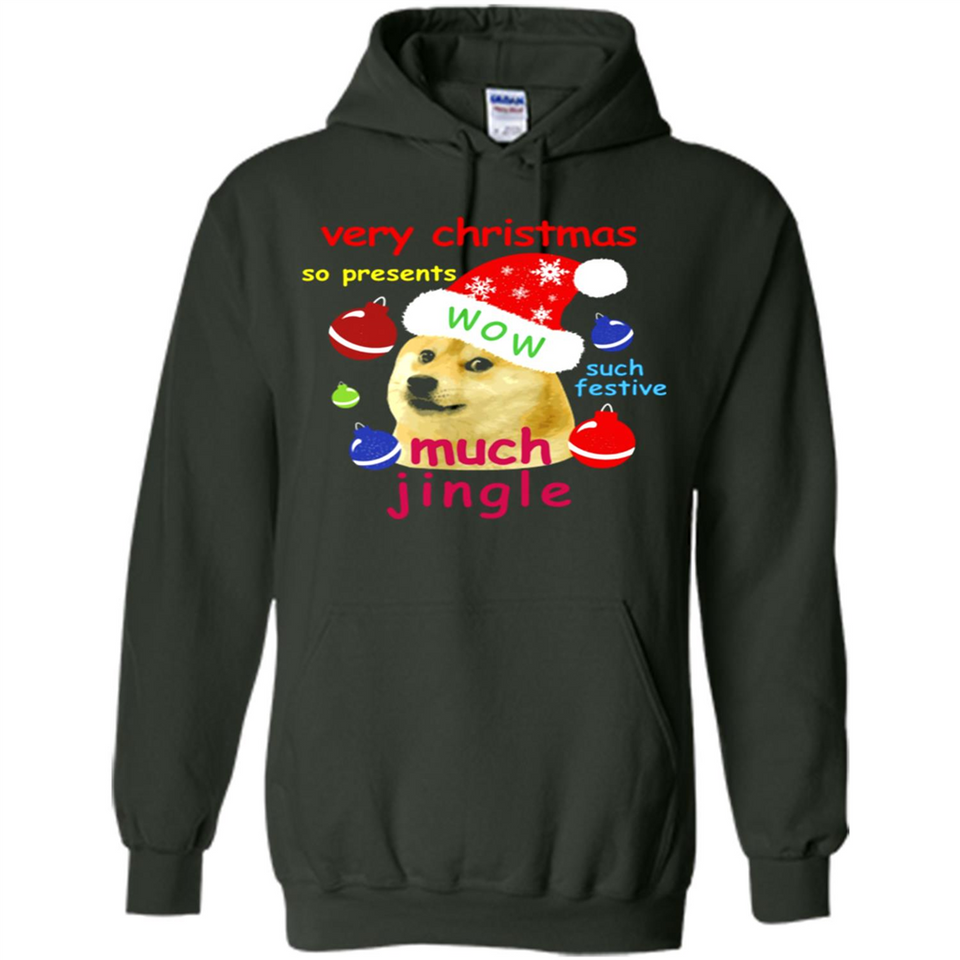 Christmas Doge Meme Shirts Funny Santa Shiba Inu Dog - Hoodie