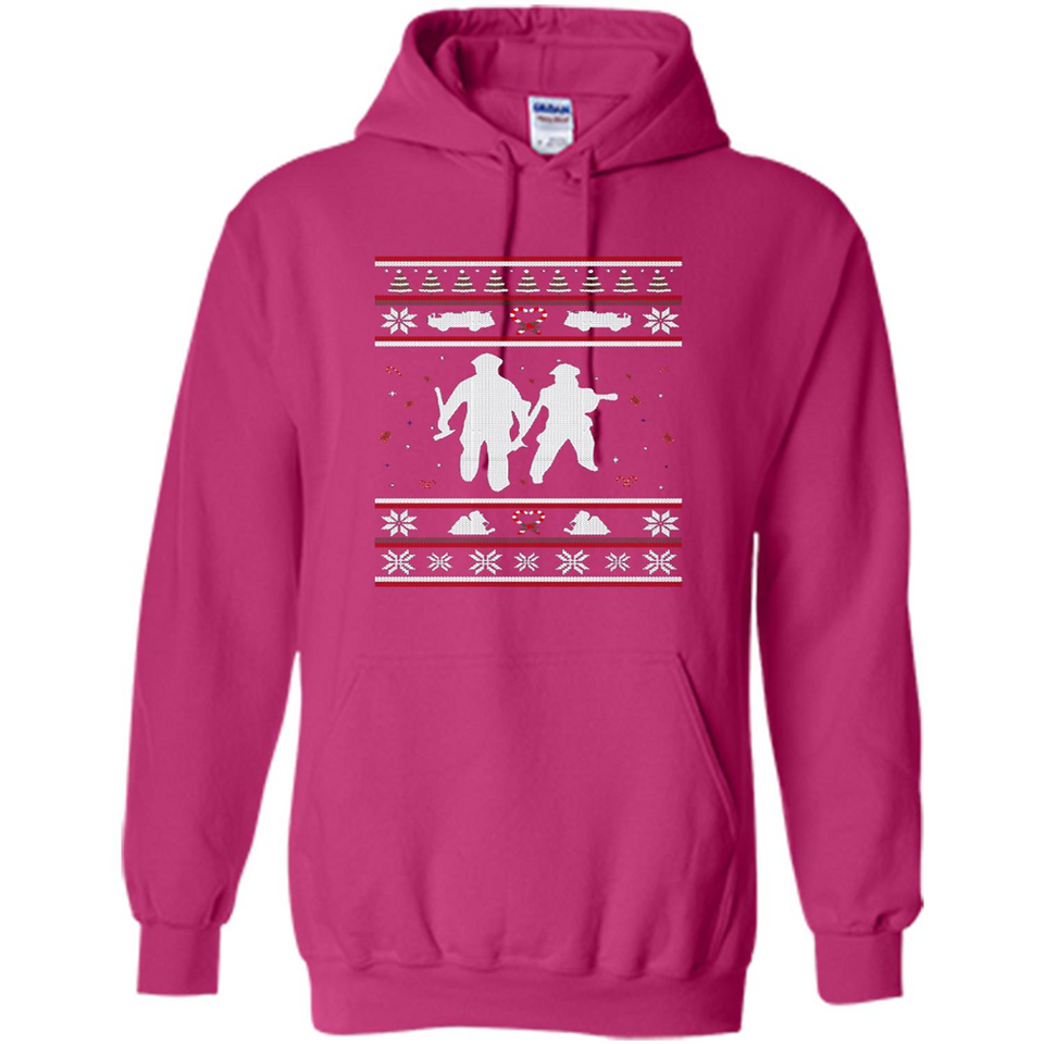 Christmas Ugly Sweater Firefighter Ugly Christmas Sweater - Hoodie