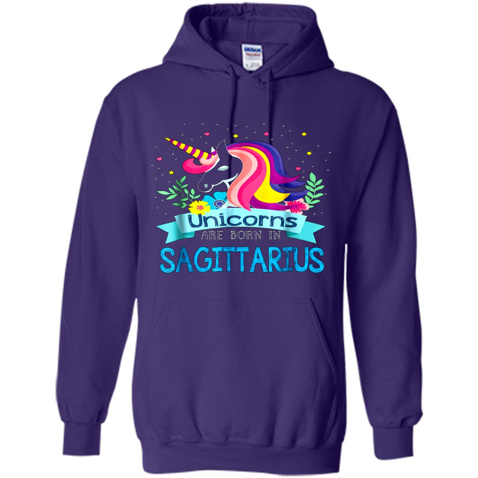 Unicorns are born in Sagittarius Birthday Rainbow Custom Ultra Cotton