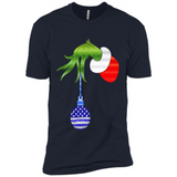 Grinch Holding American Flag ornament Christmas