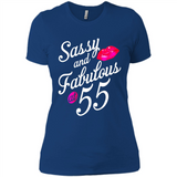 Sassy and Fabulous at 55 - 55th Birthday - Ladies' Boyfriend T-Shirt