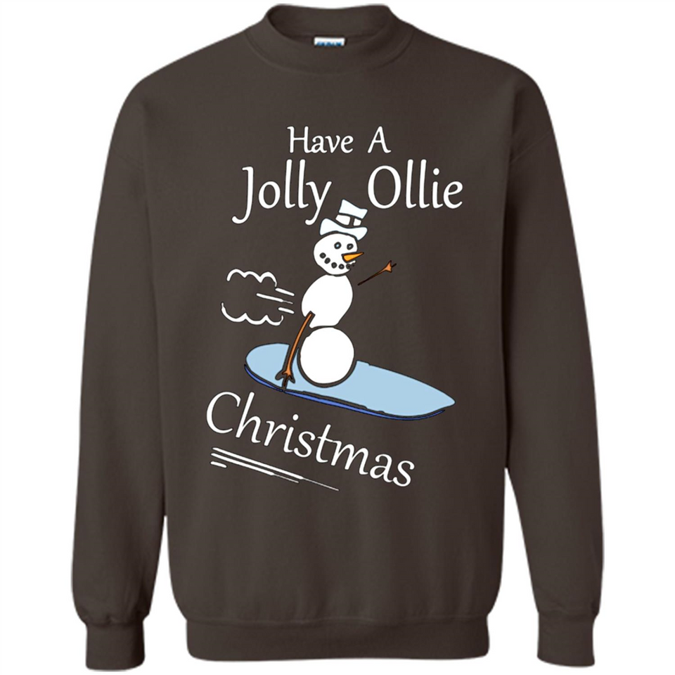 Snowman Snowboarder Tshirt Have Jolly Ollie Christmas